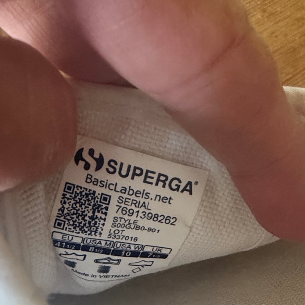 Superga White Low-Top Canvas Sneakers - Picture 4 of 5